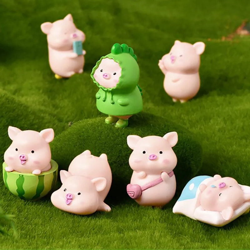 Cute Pig Miniature Figurine