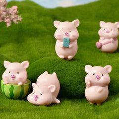 Cute Pig Miniature Figurine