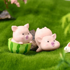 Cute Pig Miniature Figurine