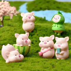 Cute Pig Miniature Figurine